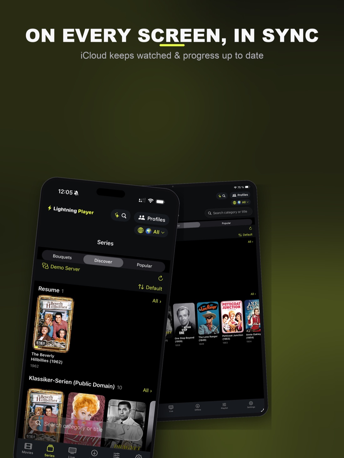 Lightning Player auf dem iPad